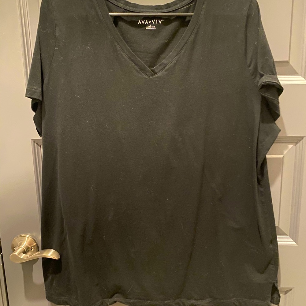 💣Black basic tee